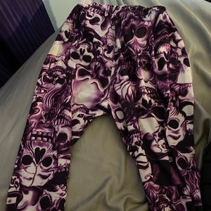 Skull silk leggings